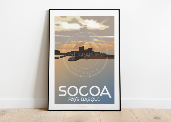 Affiche Pays Basque Socoa