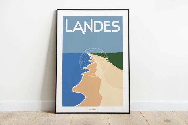 Affiche Landes - la côte